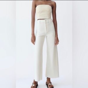 Zara High Waisted Sailor Straight Jean